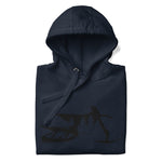 Load image into Gallery viewer, SnowBike Hoodie, Embroidered, Black
