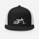 Load image into Gallery viewer, SnowBike Hat, Trucker, 5 Panel, White
