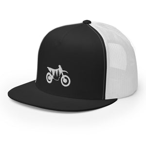 TreeBike Hat, Flat Bill, Mesh, White