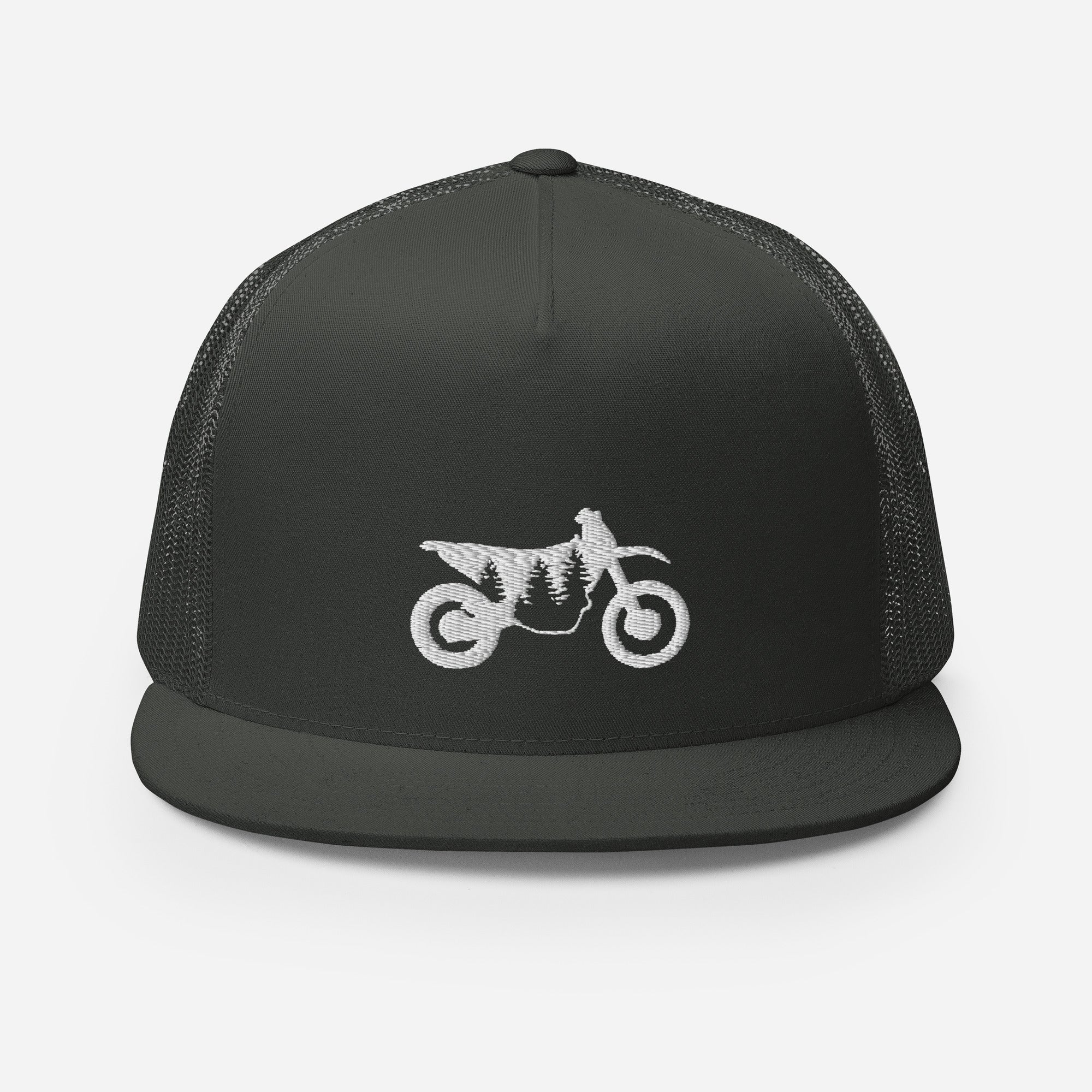 TreeBike Hat, Flat Bill, Mesh, White