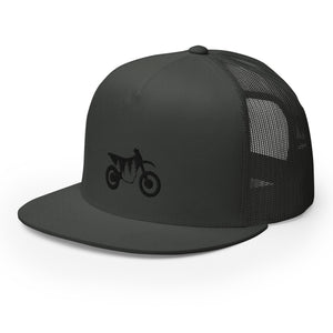 TreeBike Hat, Flat Bill, Mesh, Black