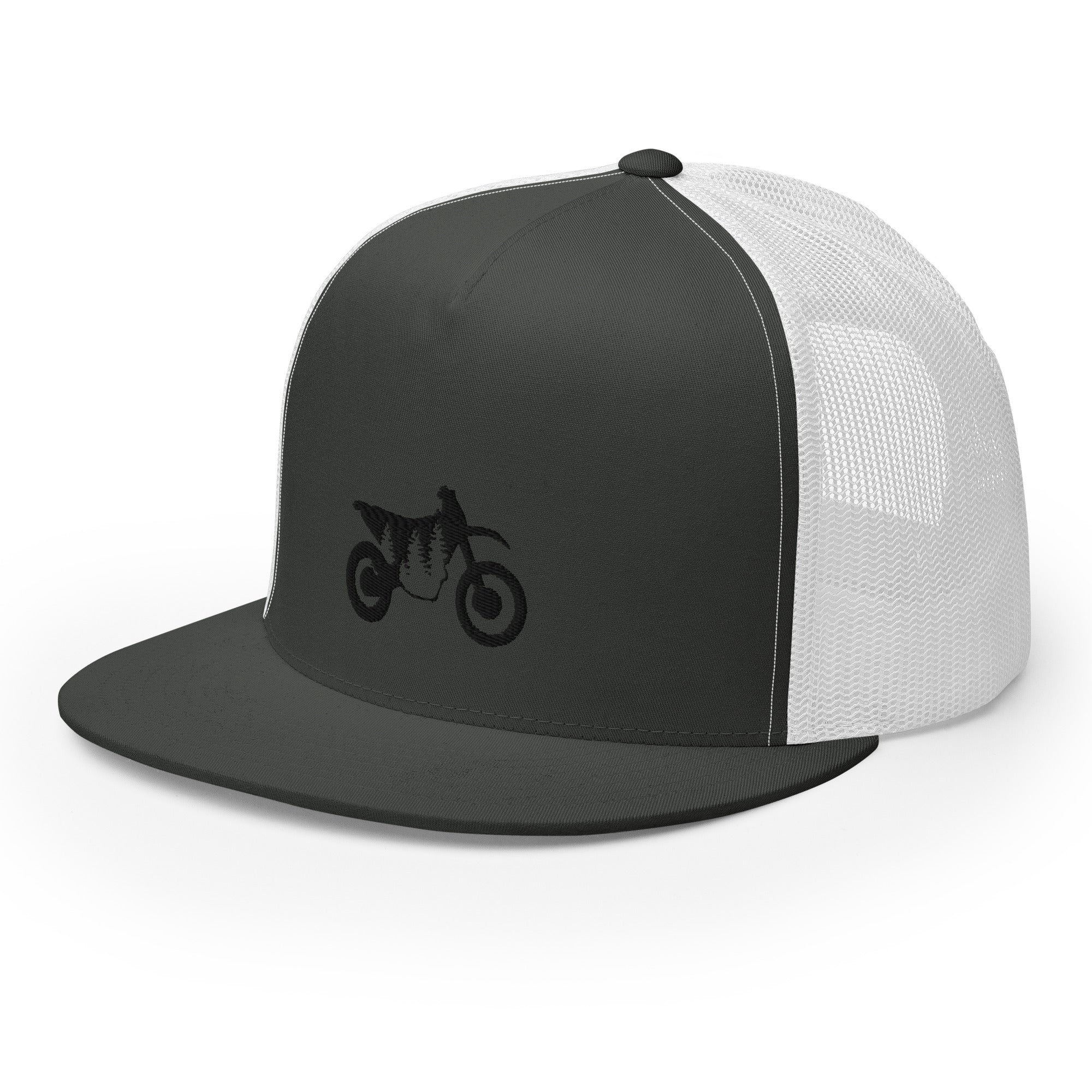 TreeBike Hat, Flat Bill, Mesh, Black