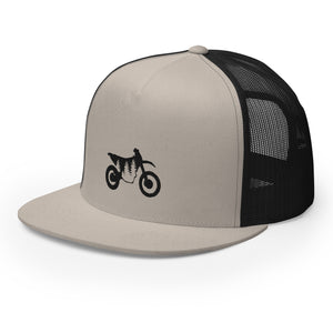 TreeBike Hat, Flat Bill, Mesh, Black