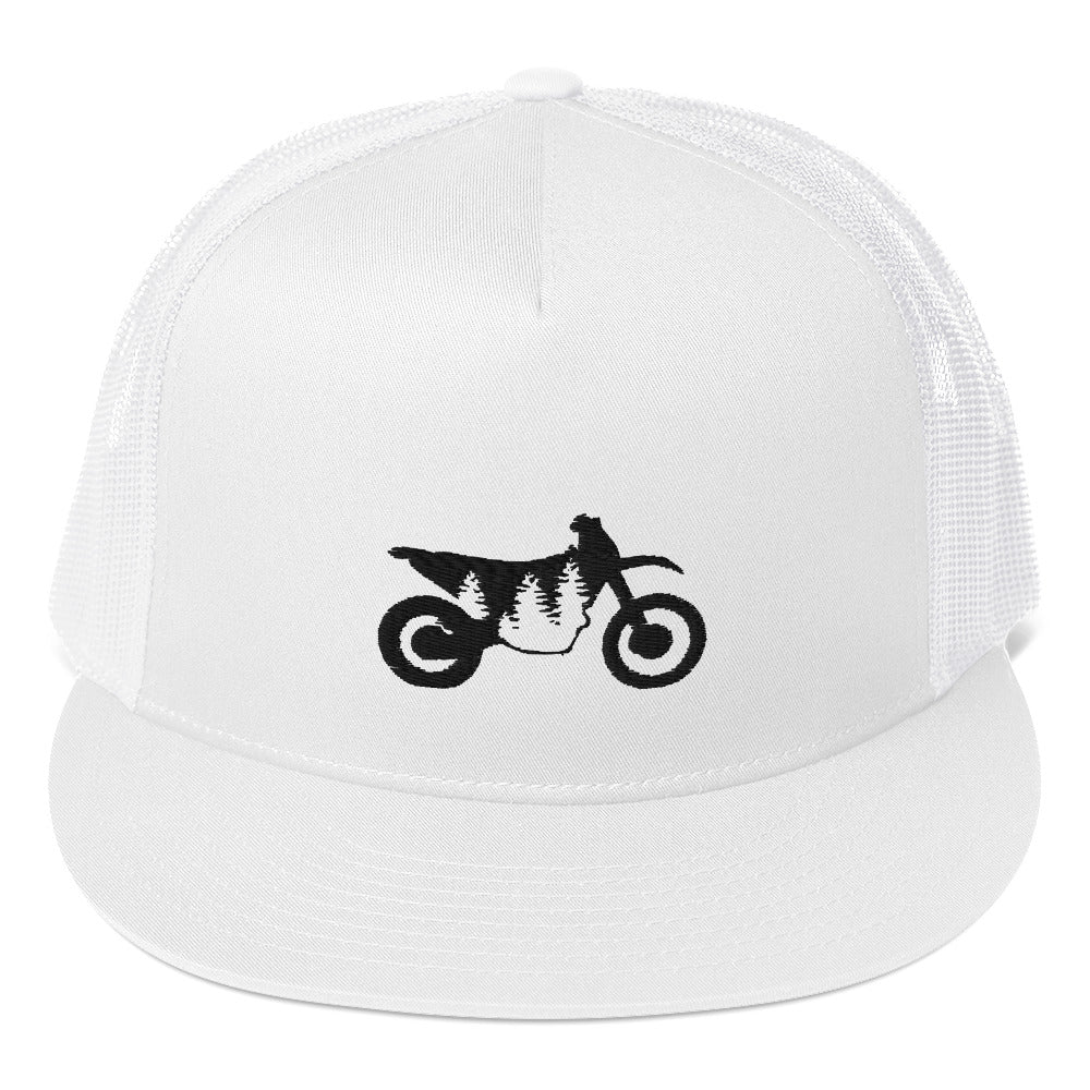 TreeBike Hat, Flat Bill, Mesh, Black