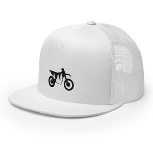 TreeBike Hat, Flat Bill, Mesh, Black