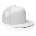 Load image into Gallery viewer, SnowBike Hat, Trucker, 5 Panel, White

