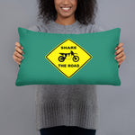 Load image into Gallery viewer, Share The Road Pillow, Mile Marker
