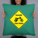 Load image into Gallery viewer, Share The Road Pillow, Mile Marker
