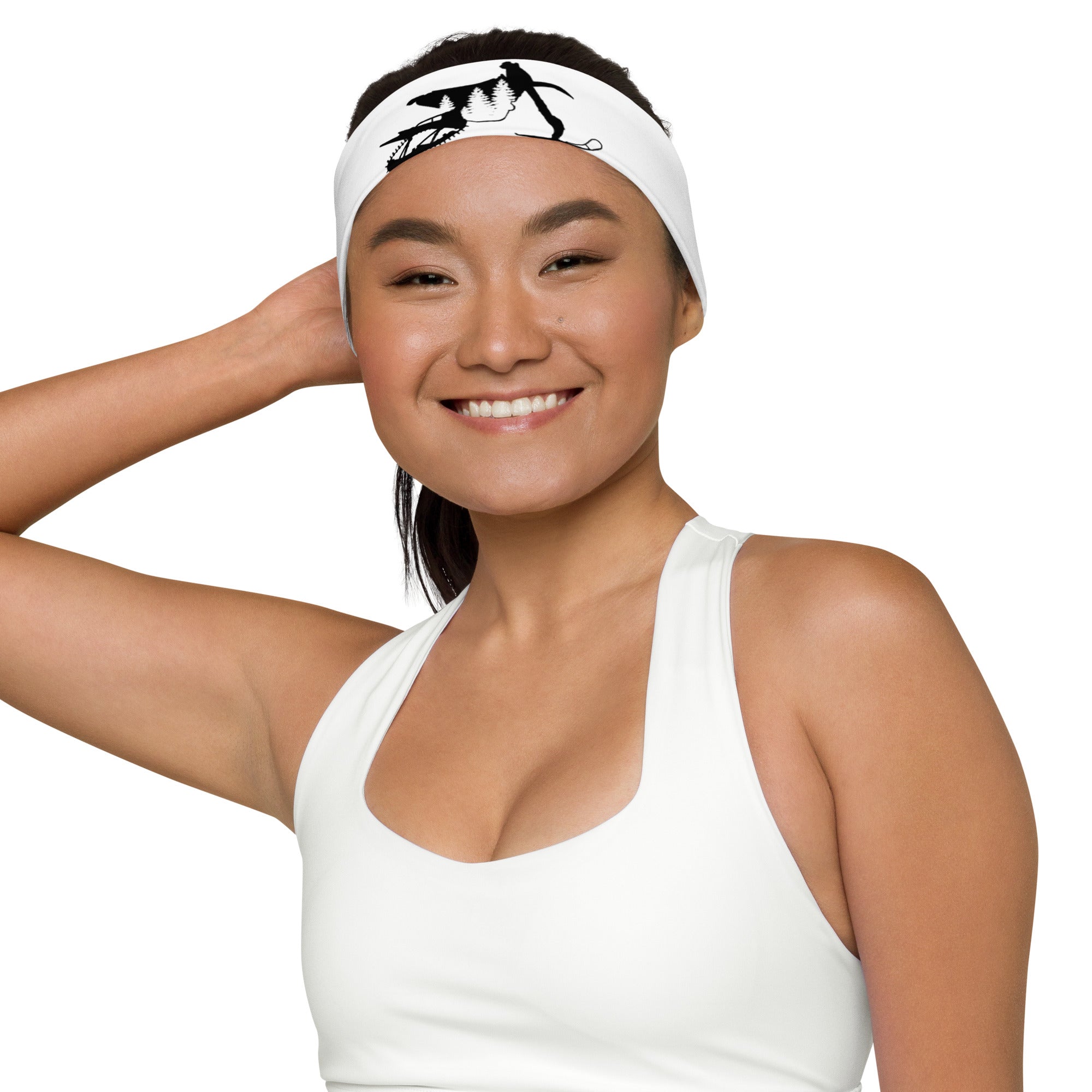 SnowBike Headband, White