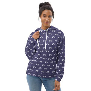 TreeBike AOP Hoodie, Lupine