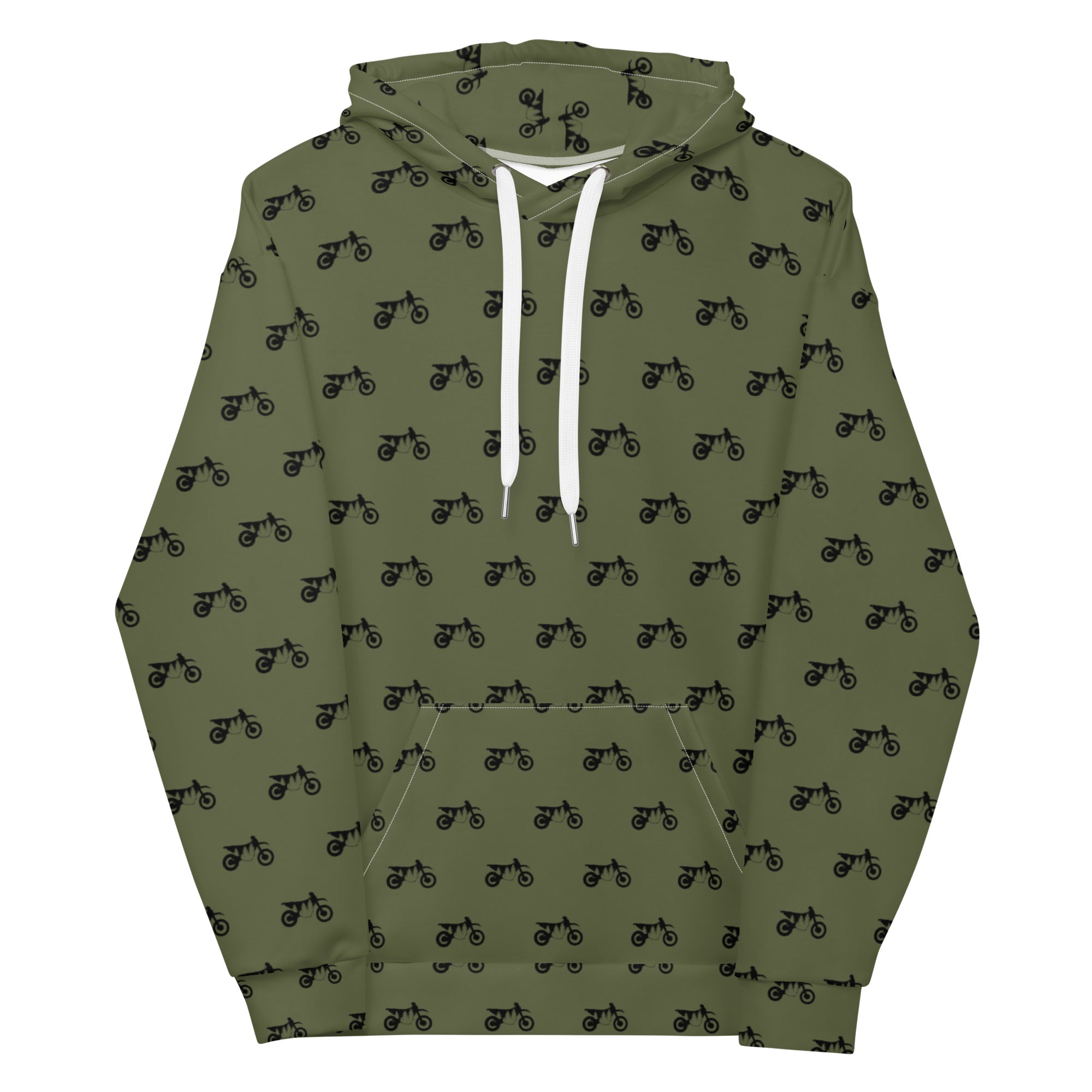 TreeBike AOP Hoodie, Moss