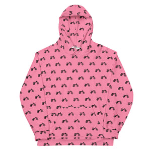 TreeBike AOP Hoodie, Pink