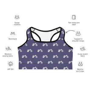 TreeBike AOP Base Layer, Bra, Lupine