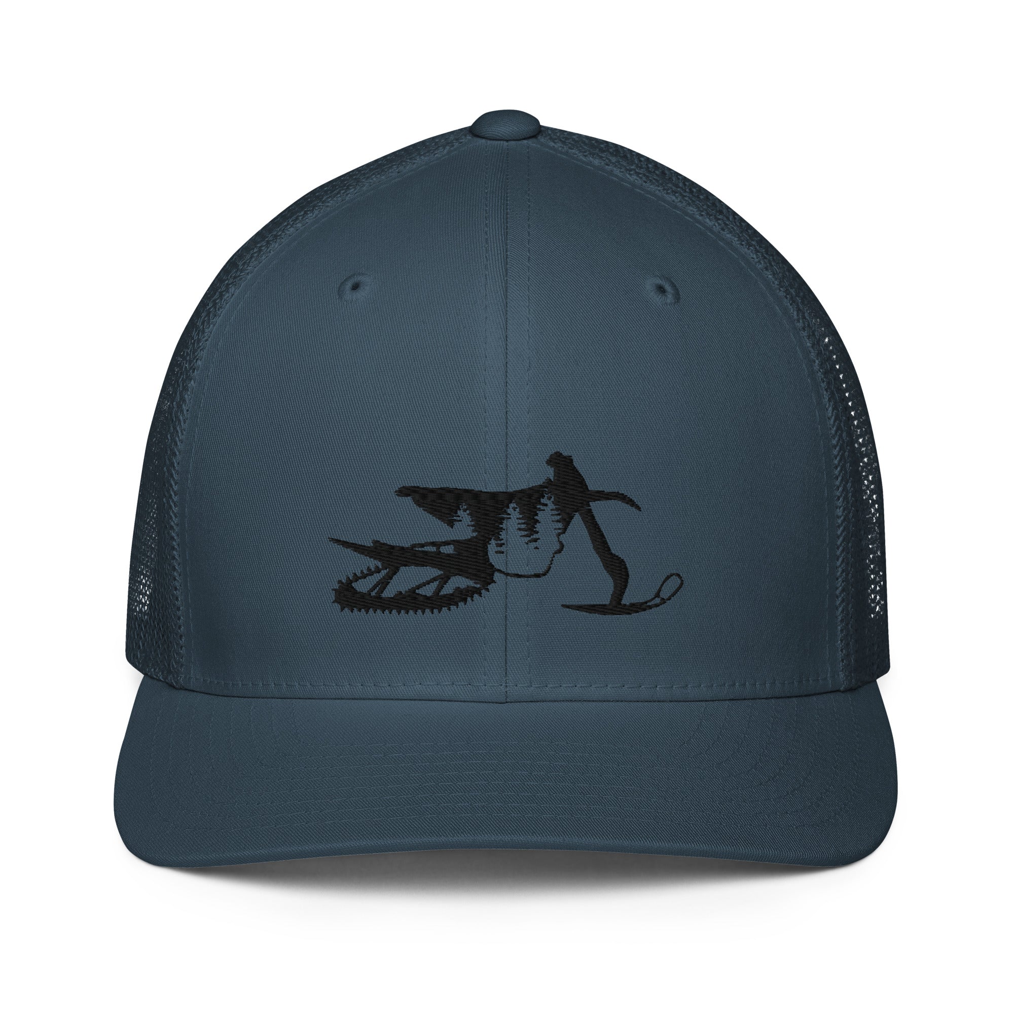 SnowBike Hat, Trucker, Fitted, Black