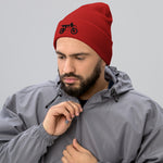 Load image into Gallery viewer, TreeBike Beanie, Cuffed, Black
