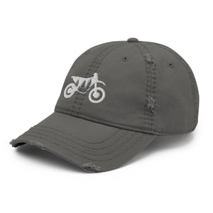 TreeBike Hat, Dad, Distressed, White