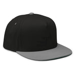 Load image into Gallery viewer, SnowBike Hat, Flat Bill, 5 Panel, Black

