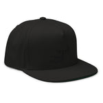 Load image into Gallery viewer, SnowBike Hat, Flat Bill, 5 Panel, Black
