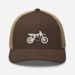 TreeBike Hat, Trucker, Retro, White