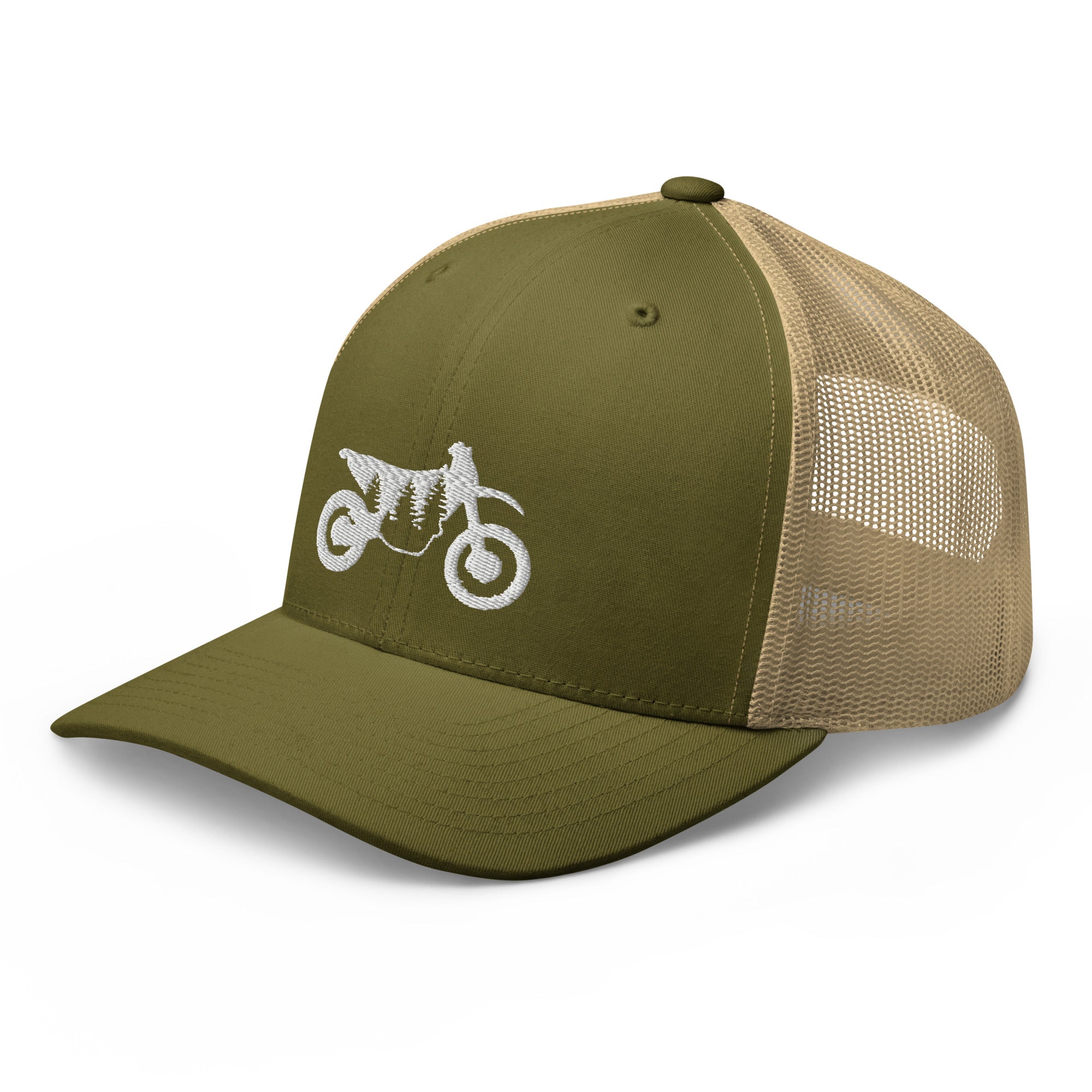 TreeBike Hat, Trucker, Retro, White