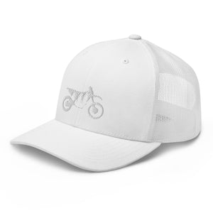 TreeBike Hat, Trucker, Retro, White