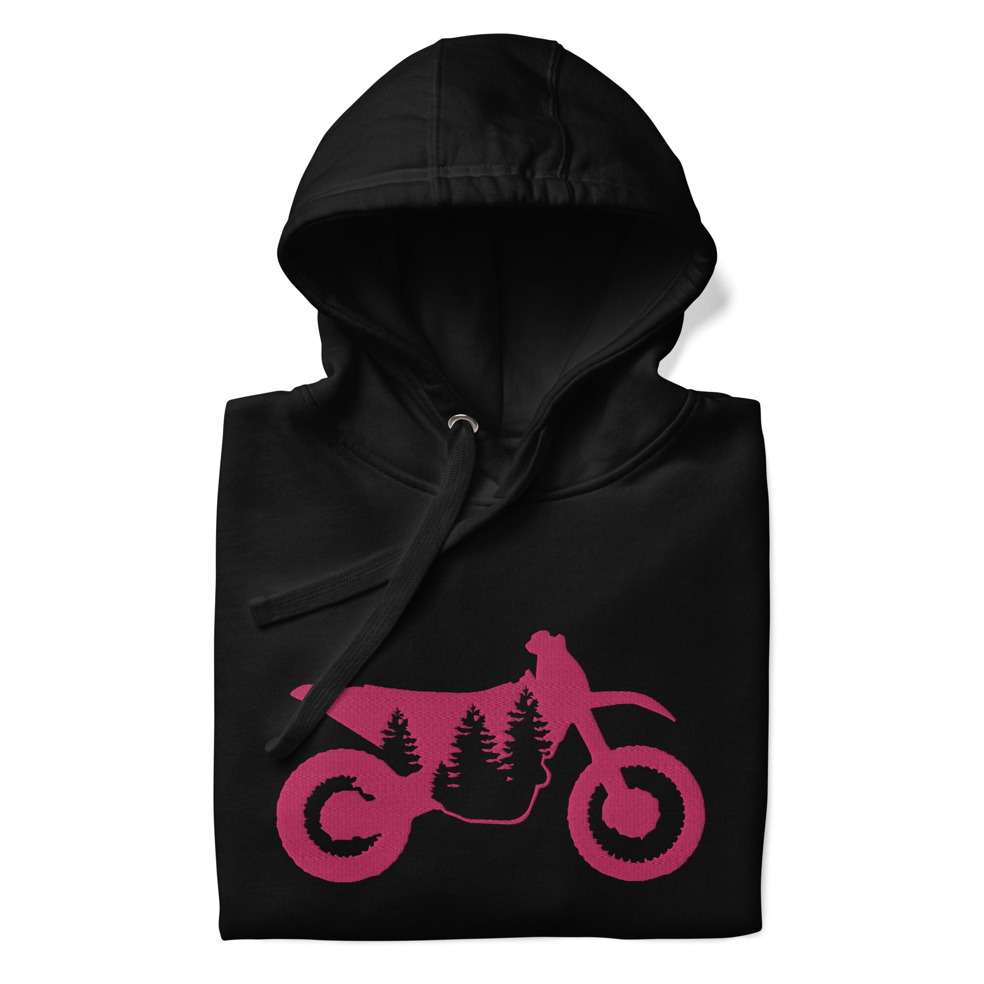 TreeBike Hoodie, Embroidered, Pink