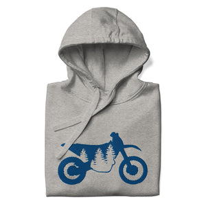 TreeBike Hoodie, Embroidered, Blue