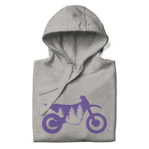 TreeBike Hoodie, Embroidered, Purple