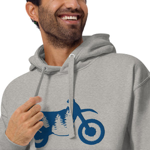 TreeBike Hoodie, Embroidered, Blue