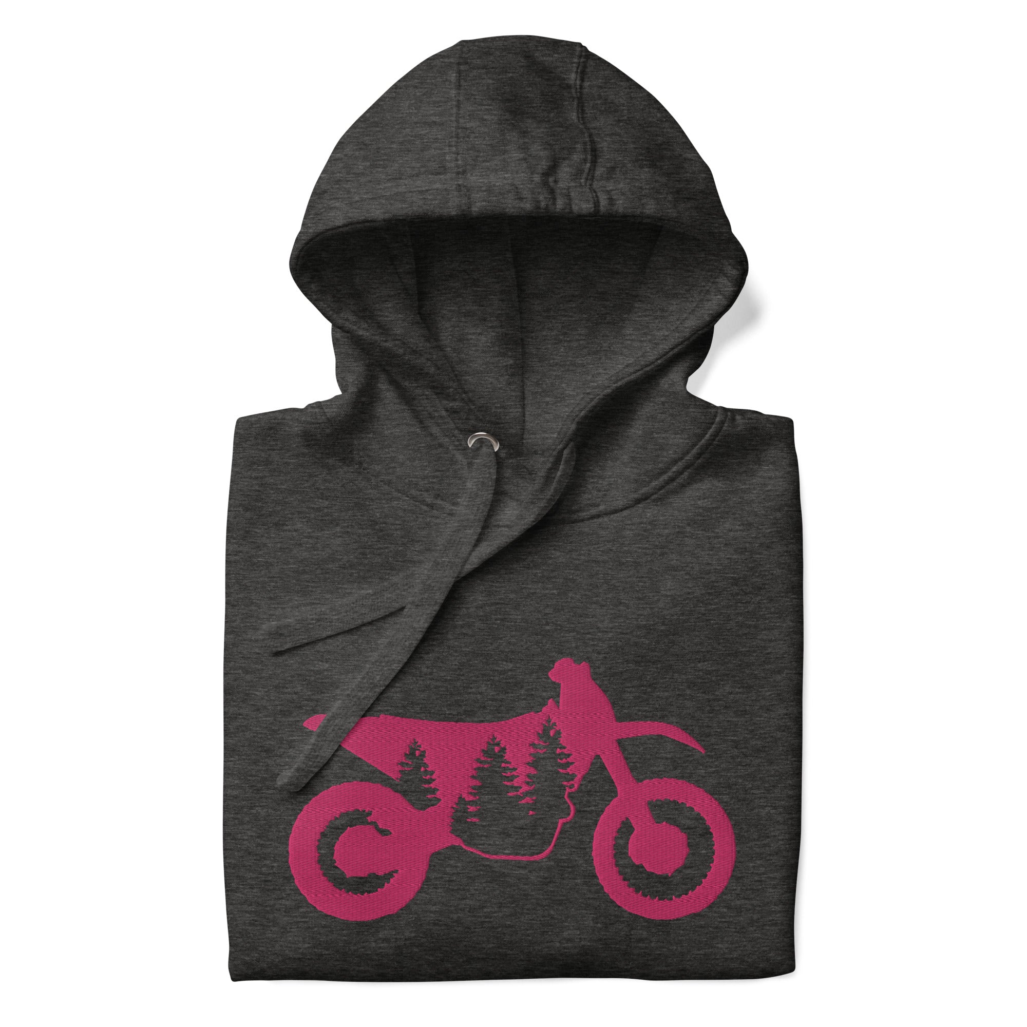 TreeBike Hoodie, Embroidered, Pink