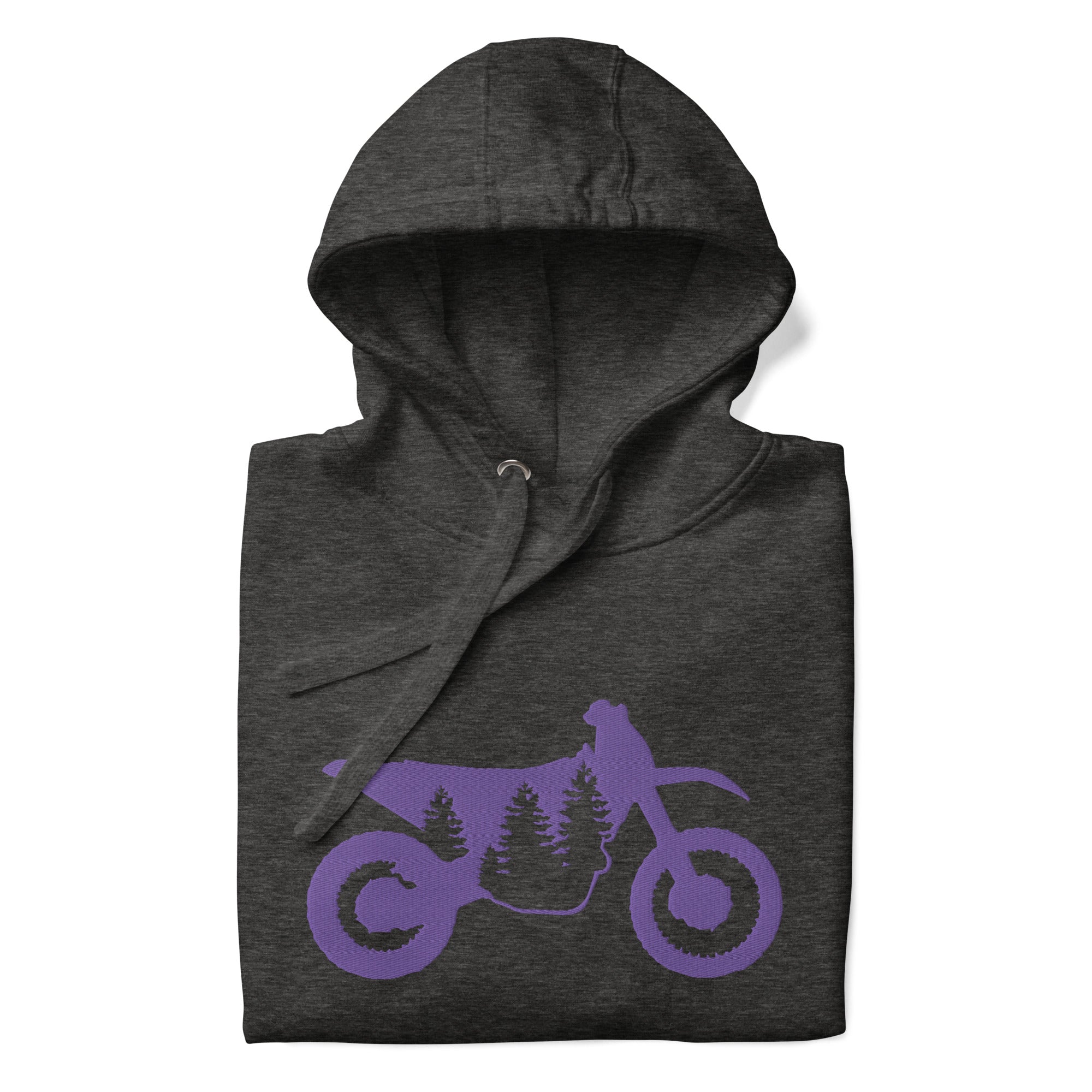 TreeBike Hoodie, Embroidered, Purple