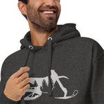 Load image into Gallery viewer, SnowBike Hoodie, Embroidered, White
