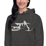 Load image into Gallery viewer, SnowBike Hoodie, Embroidered, White
