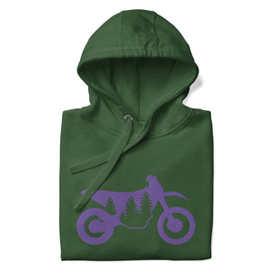 TreeBike Hoodie, Embroidered, Purple