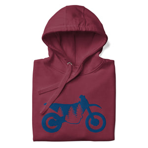 TreeBike Hoodie, Embroidered, Blue