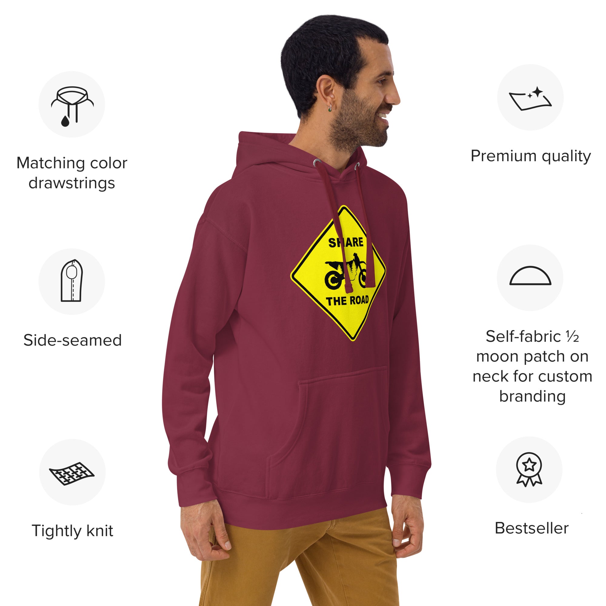 Share The Road Hoodie, Premium