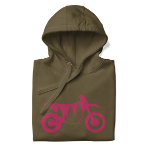 TreeBike Hoodie, Embroidered, Pink