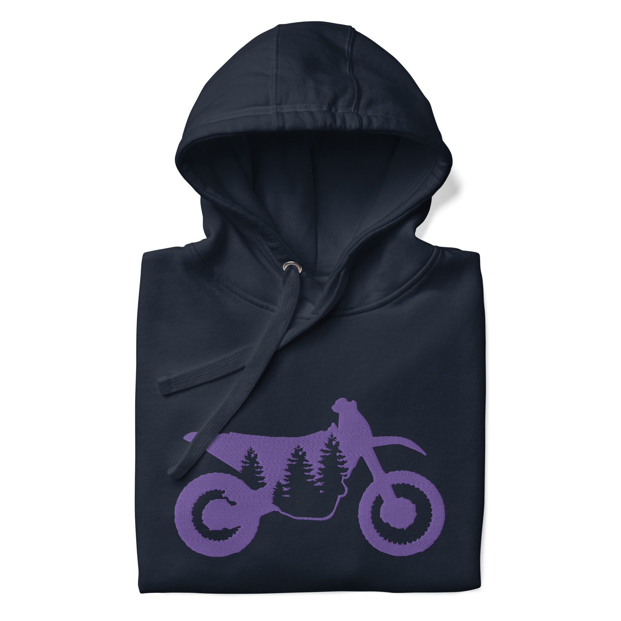 TreeBike Hoodie, Embroidered, Purple