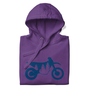 TreeBike Hoodie, Embroidered, Blue