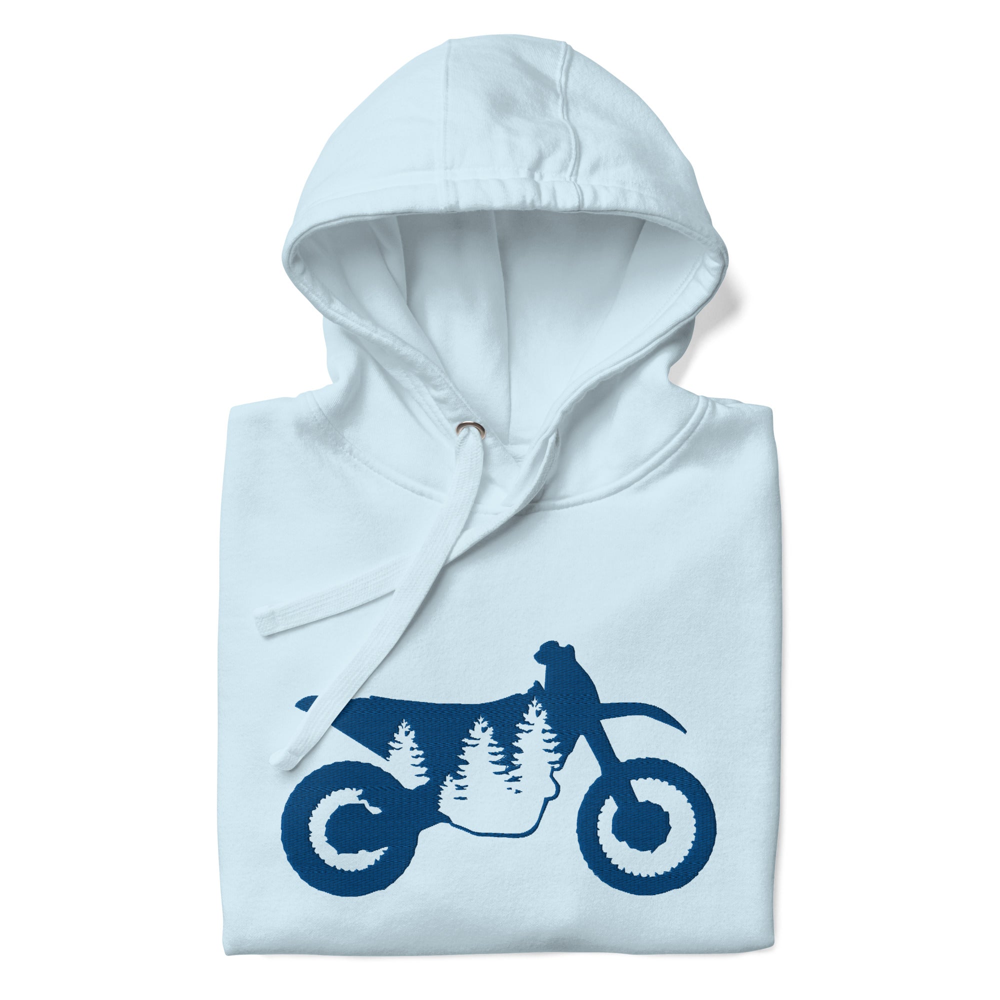 TreeBike Hoodie, Embroidered, Blue