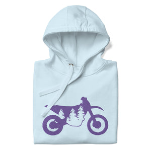 TreeBike Hoodie, Embroidered, Purple