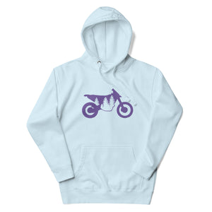 TreeBike Hoodie, Embroidered, Purple