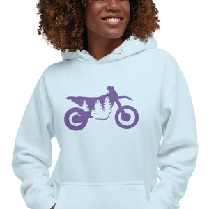 TreeBike Hoodie, Embroidered, Purple