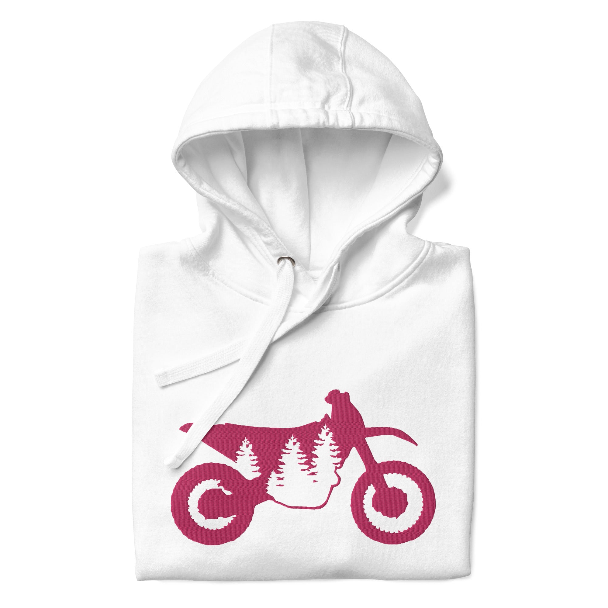 TreeBike Hoodie, Embroidered, Pink