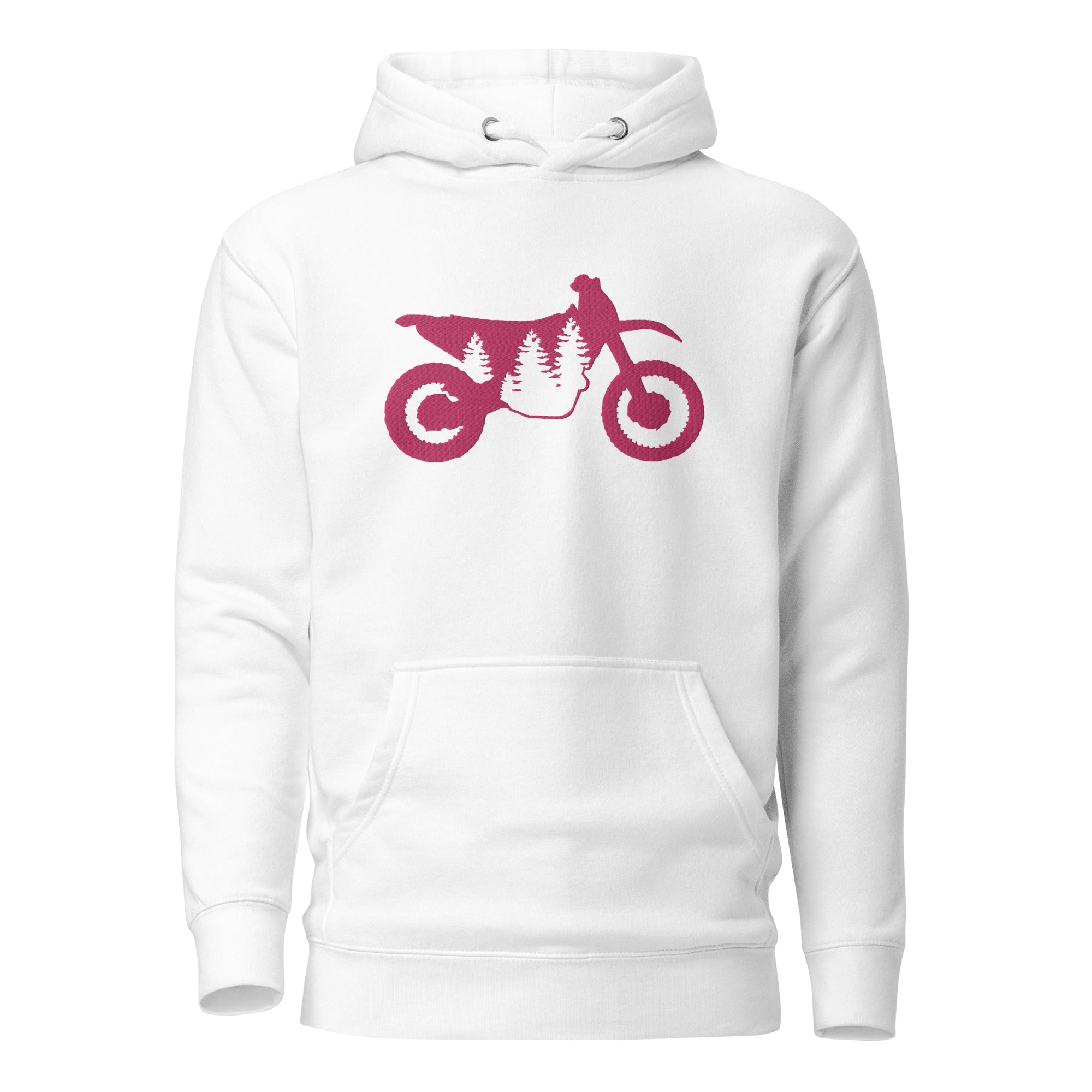 TreeBike Hoodie, Embroidered, Pink