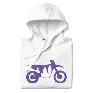 TreeBike Hoodie, Embroidered, Purple