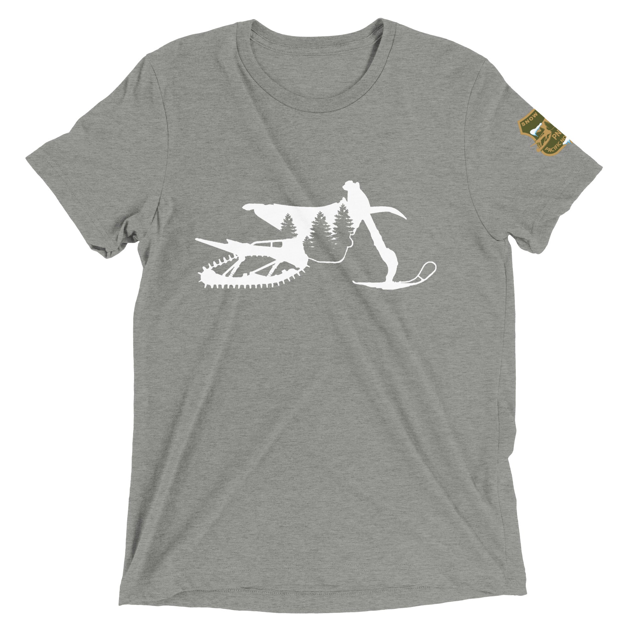 SnowBike Shirt, Tri-Blend, White