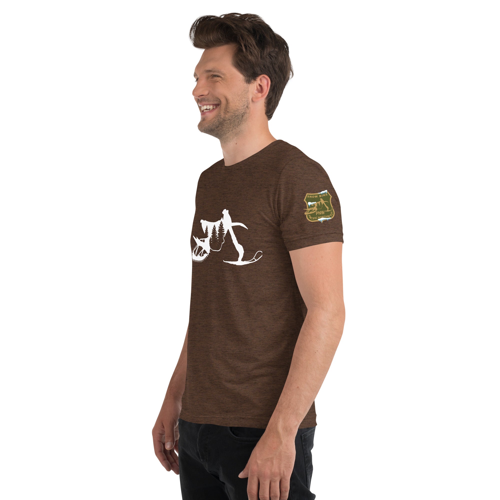 SnowBike Shirt, Tri-Blend, White