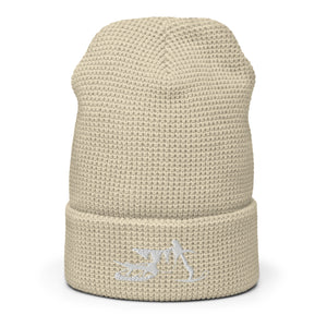 SnowBike Beanie, Waffle, White