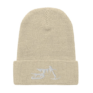 SnowBike Beanie, Waffle, White